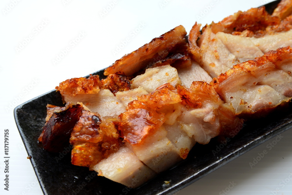 Crispy Pork in dish Crispy Pork in dish