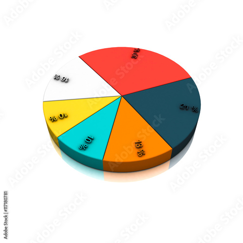 Pie chart template. Colorfu...