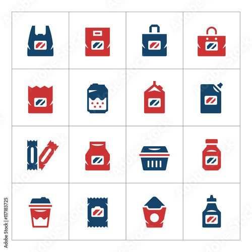 Set color icons of package