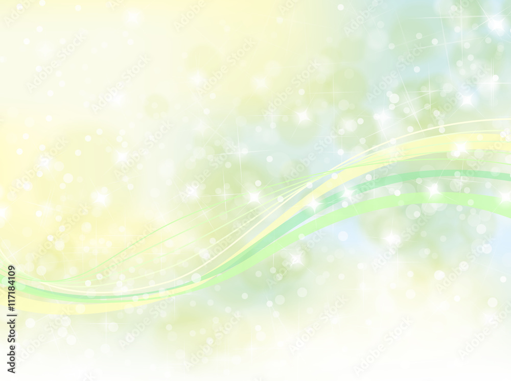 green abstract wave background