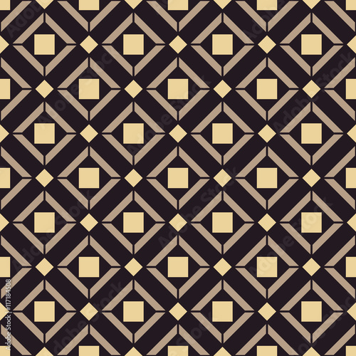 Antique seamless background image of geometry square check cross kaleidoscope