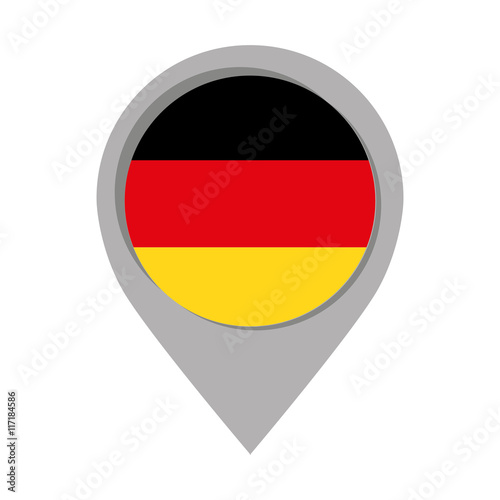 germany pin pointer mark flag language icon