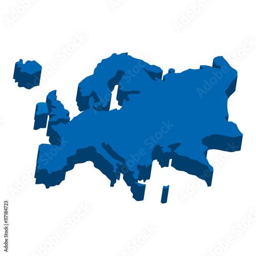 europe map silhouette icon