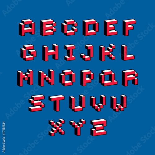 Cybernetic 3d alphabet lett...