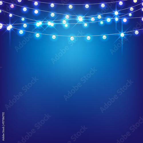 Vector set colored Electric lighting