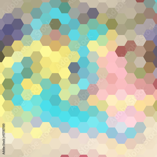 Wallpaper Mural Abstract colorful background of hexagons Torontodigital.ca