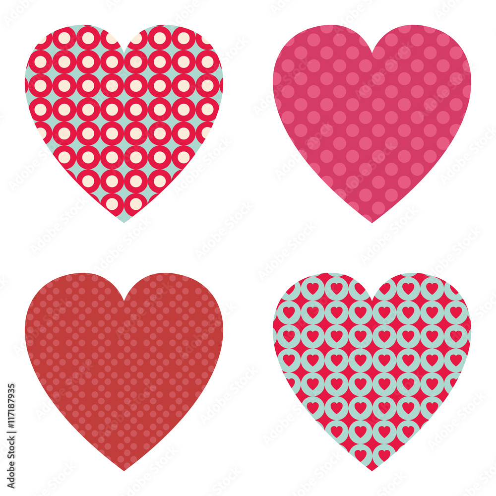 Set of hearts Set of hearts