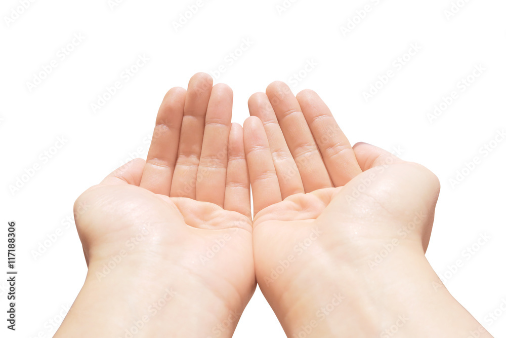 Naklejka premium save hand