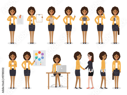 African business woman characters