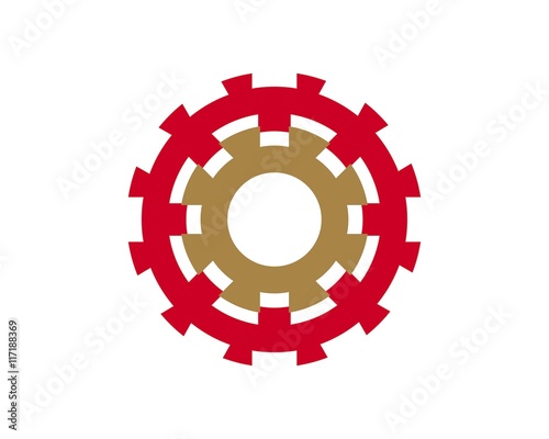  gear vector red brown