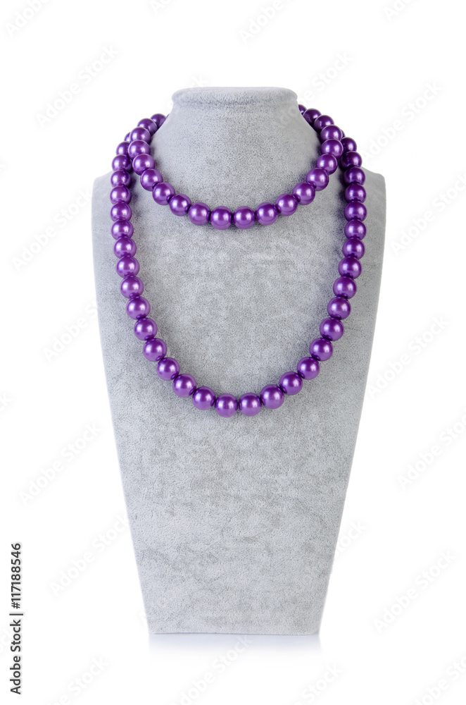 Pearl necklace isolated on the white background Pearl necklace isolated on the white background