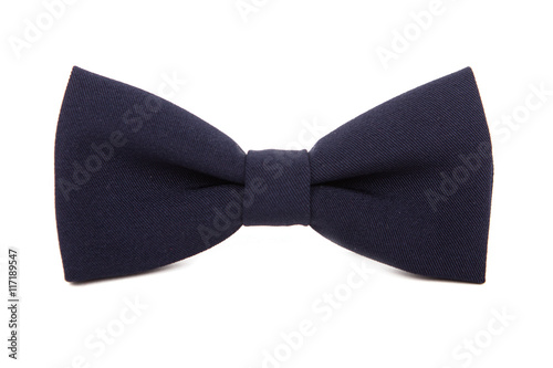 black bow-tie isolated on white background