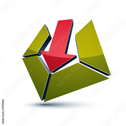 3d creative symbol with arr...