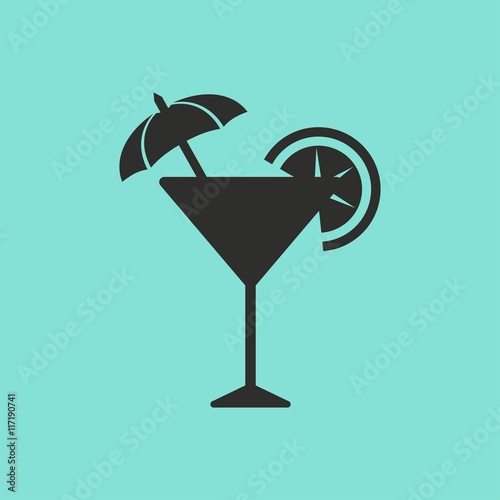 Cocktail - vector icon.