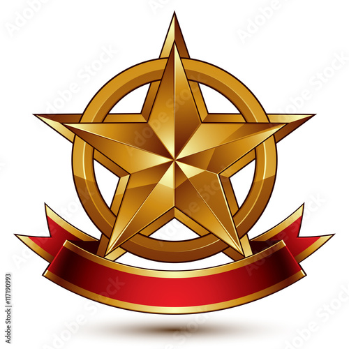 Branded golden symbol with ...