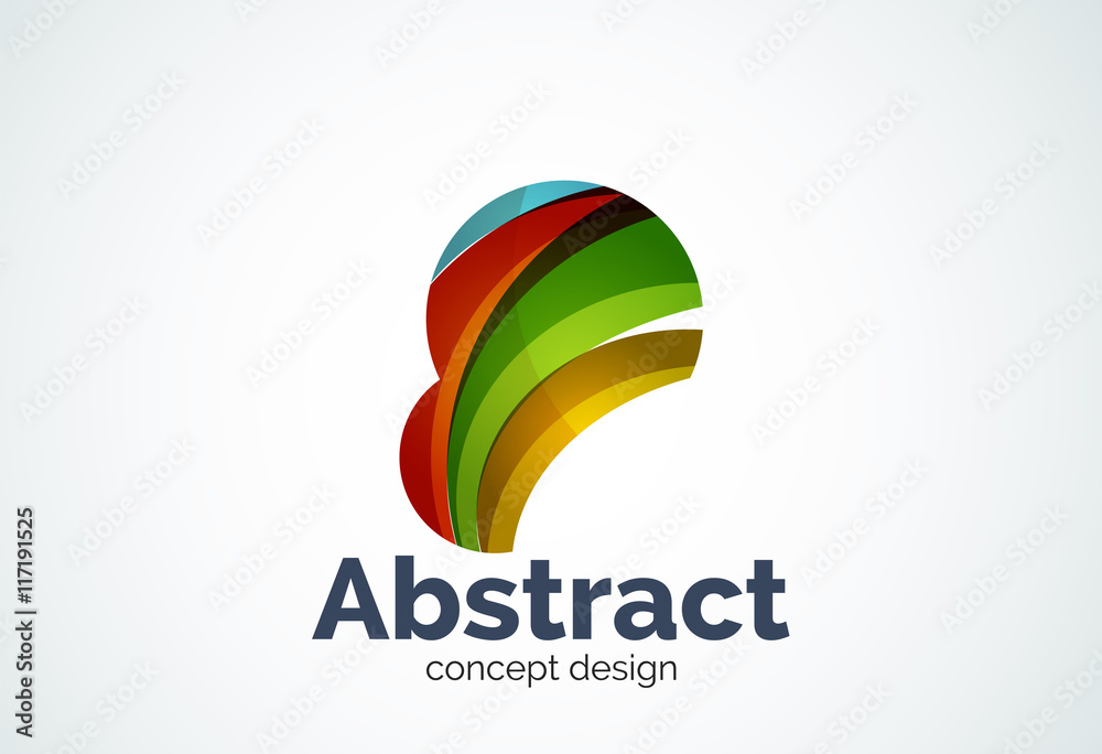 Abstract bubble logo template, thinking cloud concept or inflating Abstract bubble logo template, thinking cloud concept or inflating