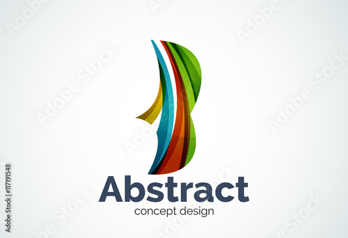 Free Download Abstract wave logo template, smooth motion concept - GFXLoad