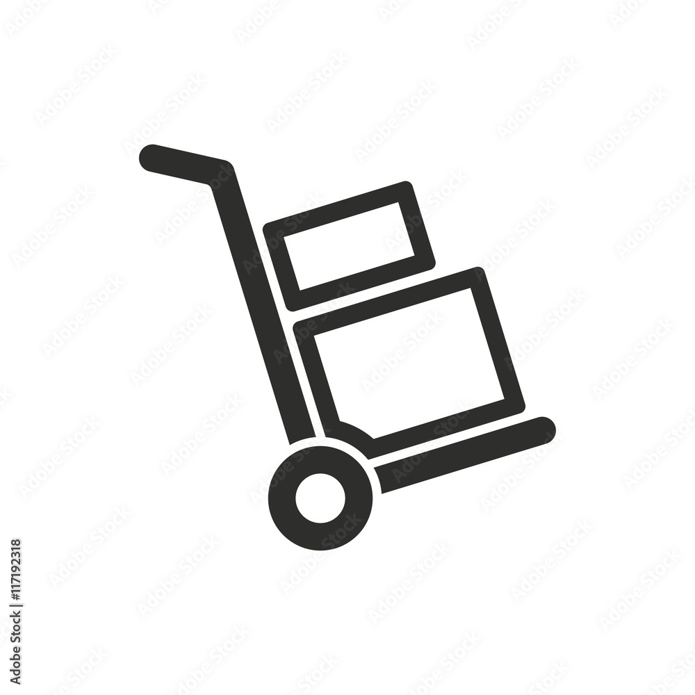 Handcart - vector icon. Handcart - vector icon.