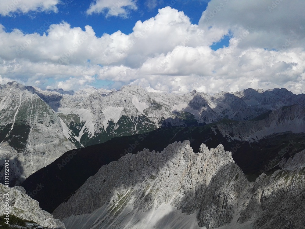 The Karwendel mountains between Austria and Germany