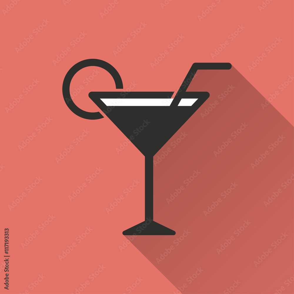 Cocktail vector icon. Cocktail vector icon.