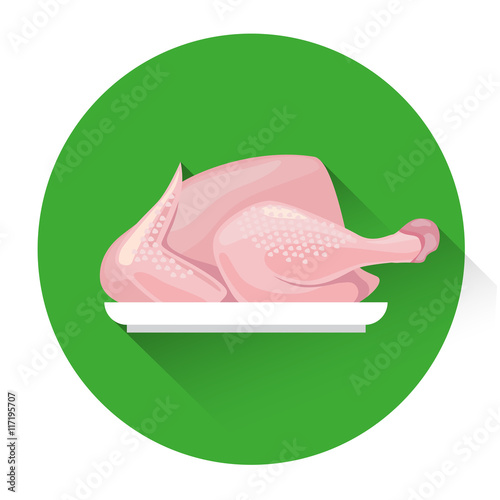 Whole Chicken Fresh Food Icon