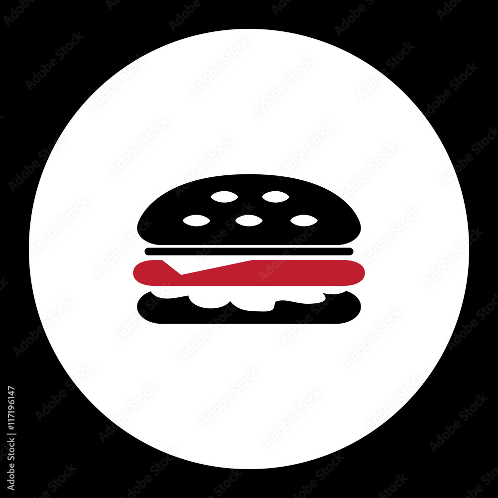 black and red simple hamburger isolated icon eps10 black and red simple hamburger isolated icon eps10