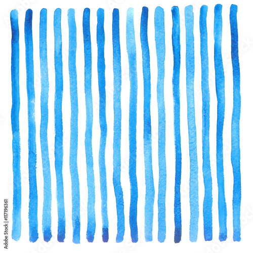 Marine background with blue stripes/ Blue watercolor background with stripes