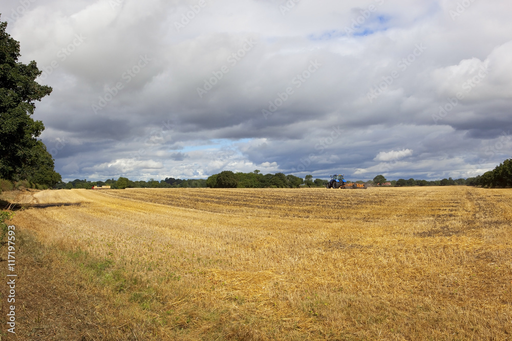 stubble field in yorkshire