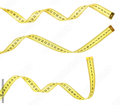 Yellow centimeter tape photo