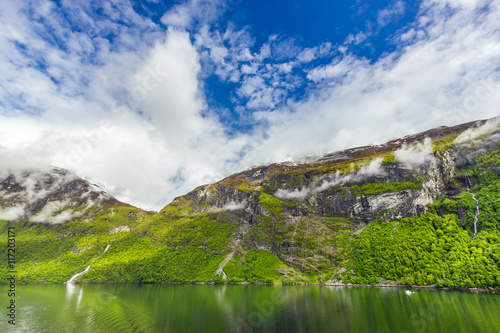 Fototapeta Naklejka Na Ścianę i Meble -  Beautiful view of Geirangerfjord, Norway