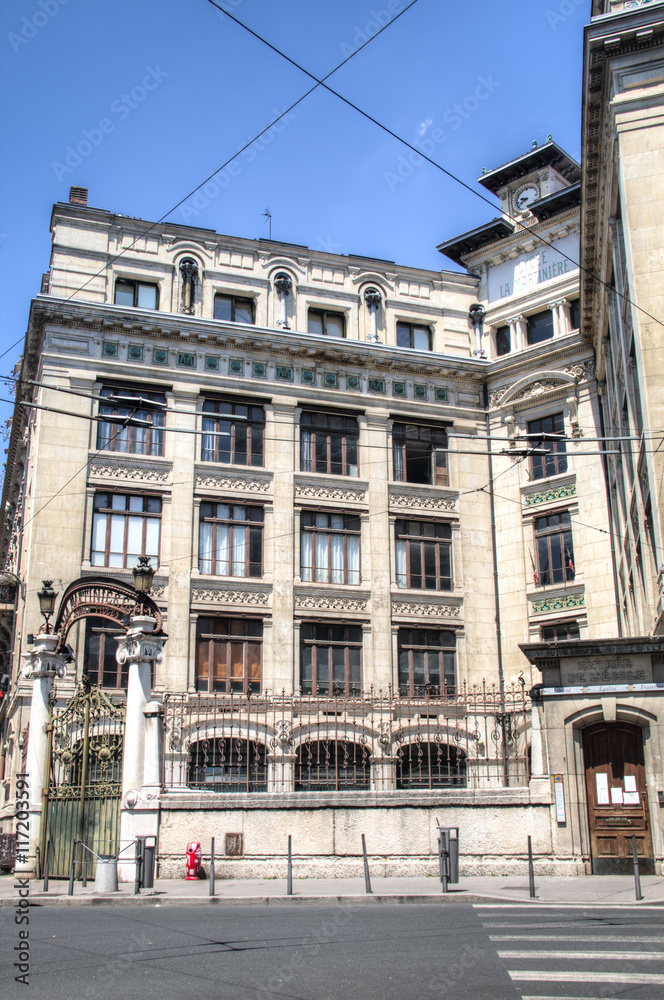 Obraz premium Facade of the Lycée La Martinière school in Lyon in France 