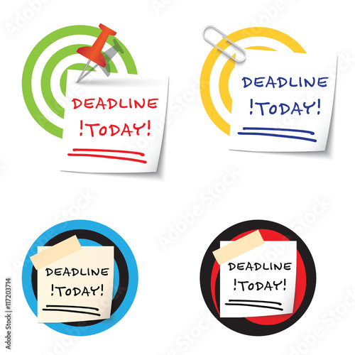 Four targets and and the words deadline today