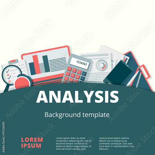 Financial analysis vector background design. Audit and accounting
