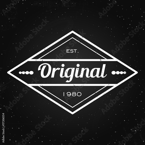 Original - label with typography on the chalkboard. Vector stamp  logo or banner.