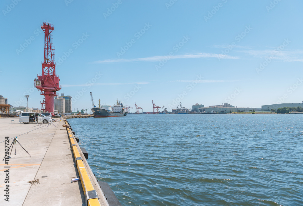 Naklejka premium 仙台港の風景