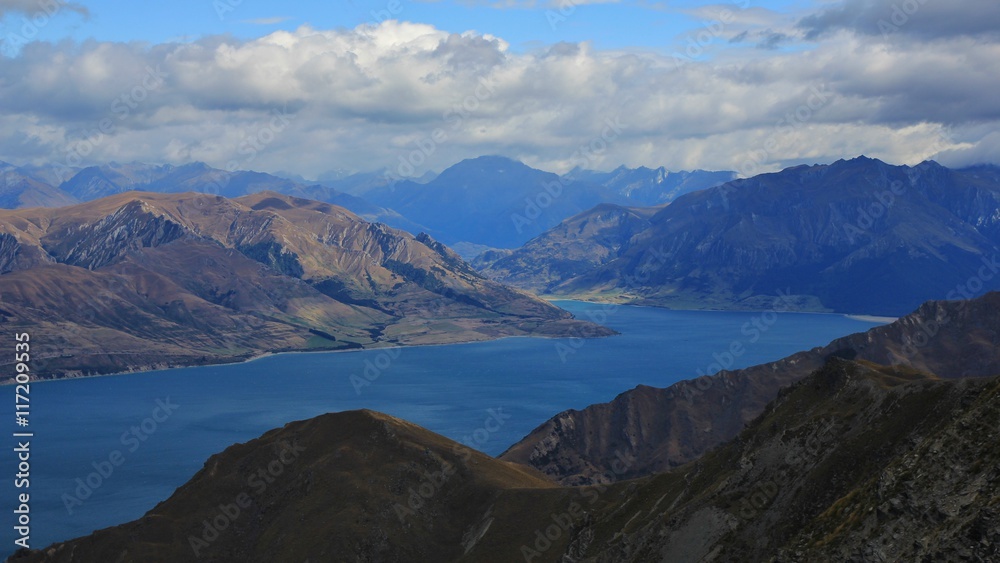 Lake Hawea and mountains of the Southern Alps