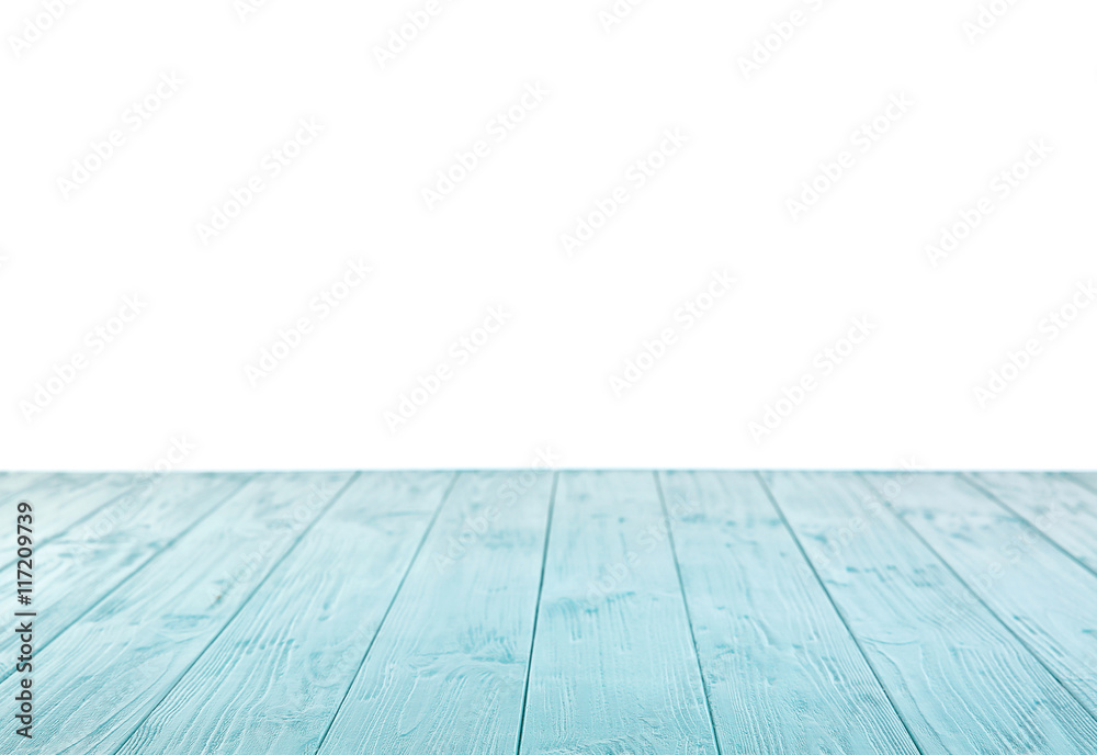 Fototapeta premium Wood floor texture on white background