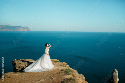 Gorgeous beauty bride wedding day photo