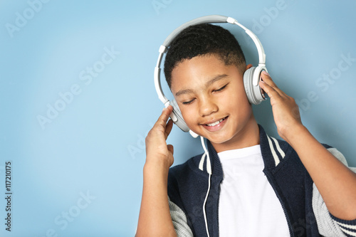 African American boy with h...