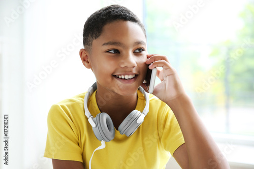 African American boy with h...