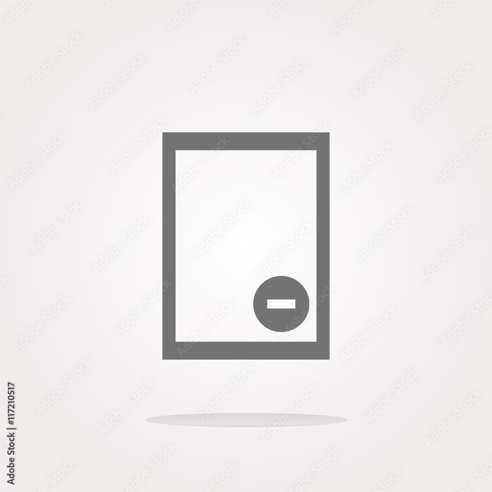 Text file sign icon. Delete File document symbol . Vector illustration Text file sign icon. Delete File document symbol . Vector illustration