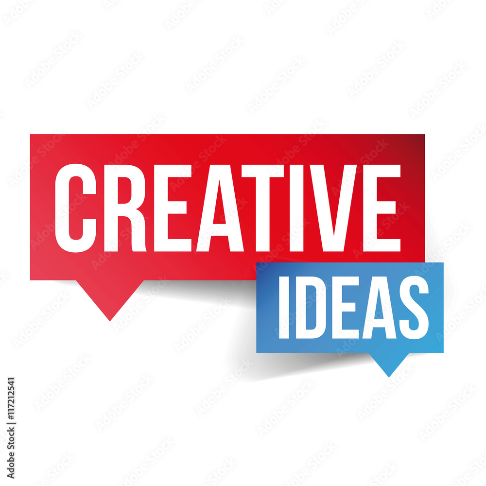 Creative Ideas lettering speech bubble Creative Ideas lettering speech bubble