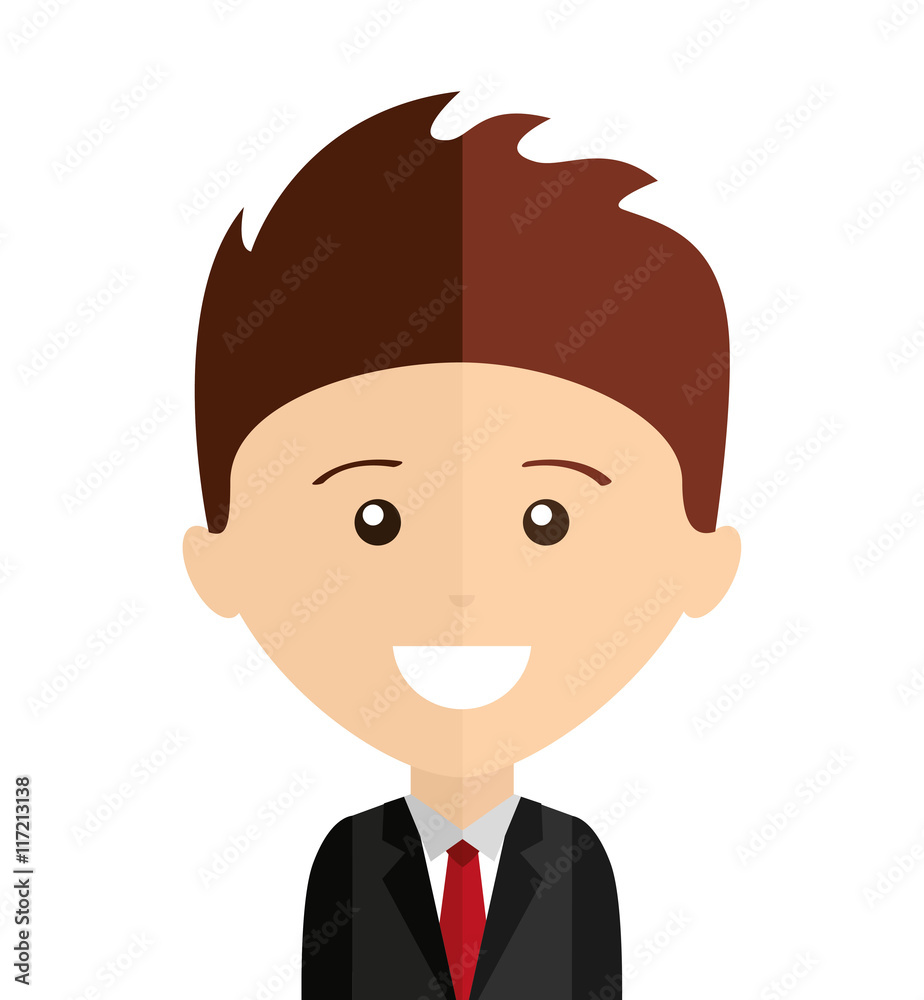 businessman man smile icon