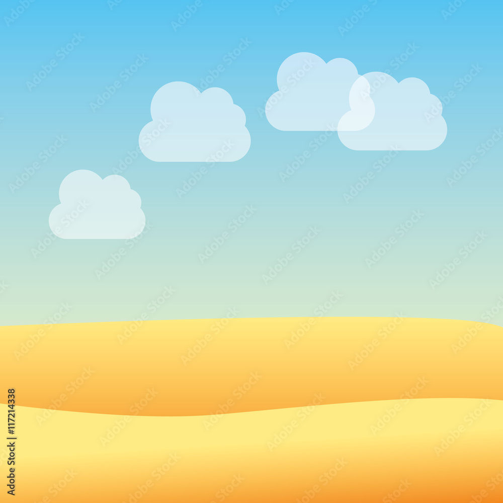 desert landscape beautiful icon