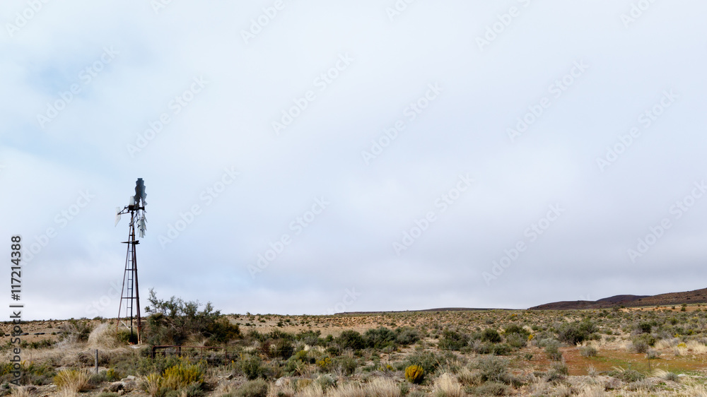 Windpomp In The Karoo - Fraserburg Landscape