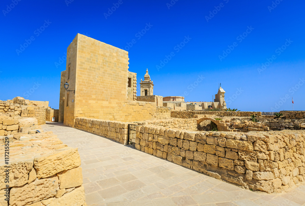 Gozo cathedral, roman catholic cathedral of Victoria in Gozo, Malta 