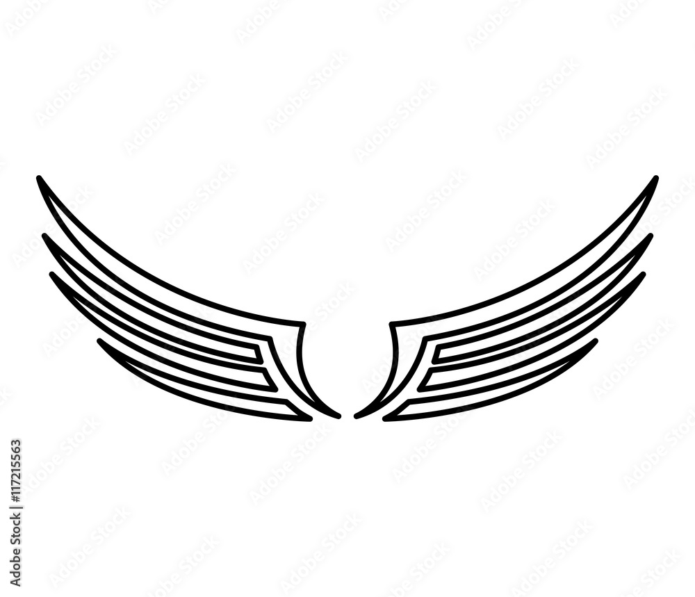 wings angel drawn icon wings angel drawn icon