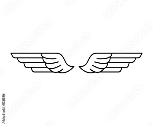 wings angel drawn icon