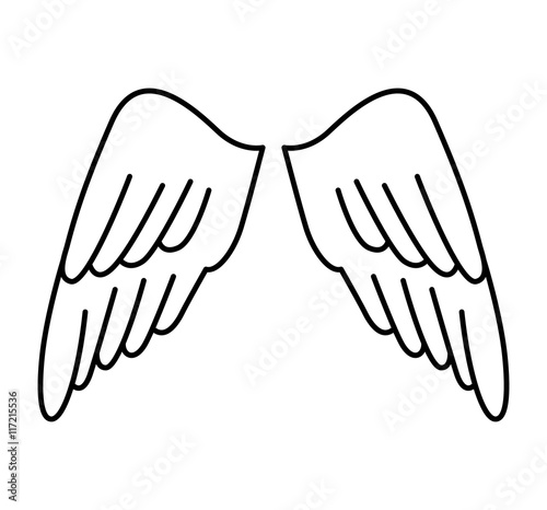 wings angel drawn icon