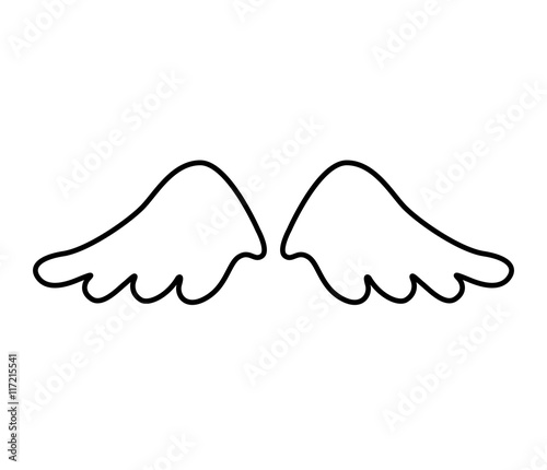 wings angel drawn icon
